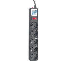 Фильтр-удлинитель Power Cube 5,0 м 5 розеток (черный графит) 10А/2,2кВт/ Surge protector Power Cube 5.0 m 5 outlets (Black graffite) 10A / 2.2kW