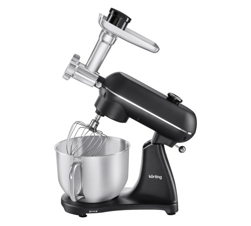 Кухонная машина KORTING/ Кухонная машина KORTING, мощность 1500 Вт, 5 насадок, объем чаши 6.5 л, сенсорный дисплей/механическое управление, планетарное вращение, 11 скоростей, турборежим, импульсный режим, таймер, насадка для смешивания/крюк для теста/вен