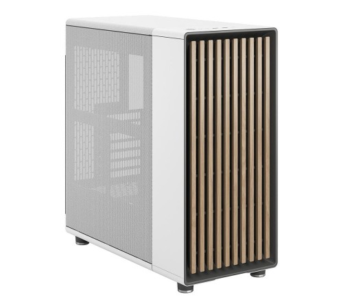 Корпус ПК без блока питания/ Case Fractal Design North, Midi-Tower, 2x140mm, 2xUSB-A 3.2 + 1xUSB 3.2 Type-C ATX, mATX, mITX Wood panel, Chalk White