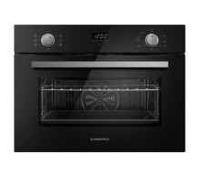 Шкаф духовой электрический MAUNFELD/ Компактный духовой шкаф электрический MAUNFELD, 45.5х57.5х59.4 см, 6 режимов, гриль, полезный объем 53 л, утапливаемые переключатели, таймер, защита от детей, конвекция, дисплей, цвет черный, фурнитура нержавеющая стал