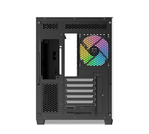 Корпус ПК без блока питания/ Case SAMA V60 Black, Midi-Tower, TG, 7x120mm ARGB, 2xUSB 3.0 + 1xUSB 3.1 Type-C, ATX, mATX, mITX Black