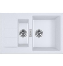 Мойка Franke 143.0628.385/ Best, Тектонайт, Мойка S2D 651-78, белый, вентиль-автомат, монтаж сверху