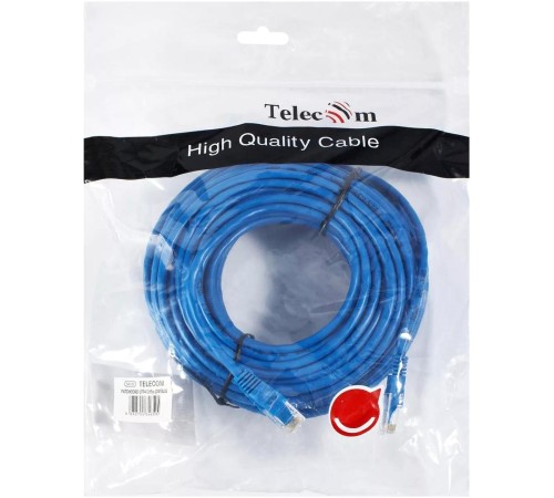 Патчкорд/ Патчкорд литой "Telecom" UTP кат.5е 20,0м синий