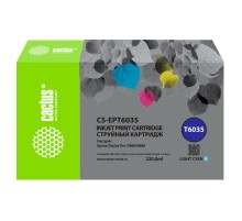 -/ Картридж струйный Cactus CS-EPT6035 T6035 св.голуб.пигм. (220мл) для Epson Stylus PRO 7880/9880