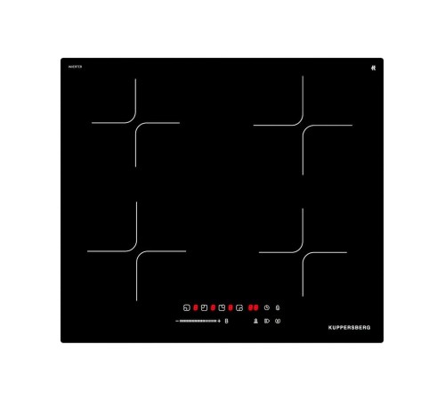 Варочная поверхность Kuppersberg/ Варочная поверхность Kuppersberg, High-Tech, индукция, 60 см, 4 зоны нагрева, 9 уровней мощности, inverter, таймер, пауза, Booster, слайдерное управление, цвет черный