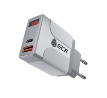 GCR Сетевое зарядное устройство на  2 USB порта (QC 3.0 + PD 3.0 ), белый, GCR-52885