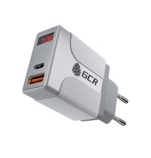 GCR Сетевое зарядное устройство на  2 USB порта (QC 3.0 + PD 3.0 ), белый, GCR-52885