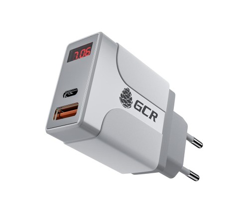 GCR Сетевое зарядное устройство на 2 USB порта (QC 3.0 + PD 3.0 ), белый, GCR-52885 GCR Сетевое зарядное устройство на 2 USB порта (QC 3.0 + PD 3.0 ), белый, GCR-52885