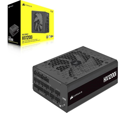 Блоки питания/ Power Supply Corsair HX1200i, Model RPS0202, 1200W 80+ Platinum (ATX, 3.0, PCIe 5.0, Full modular, 1x24(20+4)pin, 1x12+4-pin PCIe, 2x4+4-pin CPU +12V (EPS), 8x4-pin Molex, 4x6+2-pin PCIe, 8xSATA3, 1xUSB Type-C, Active, 140x140mm, 150x200x86 Блоки питания/ Power Supply Corsair HX1200i, Model RPS0202, 1200W 80+ Platinum (ATX, 3.0, PCIe 5.0, Full modular, 1x24(20+4)pin, 1x12+4-pin PCIe, 2x4+4-pin CPU +12V (EPS), 8x4-pin Molex, 4x6+2-pin PCIe, 8xSATA3, 1xUSB Type-C, Active, 140x140mm, 150x200x86