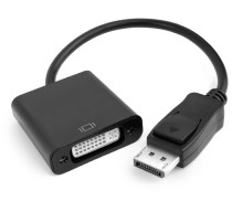 Переходник 0.20m Active DisplayPort/DVI v1.2 20M/25+4F + DAC (видео чип конвертера) Greenconnect  GCR-ADP2MDVI, черный