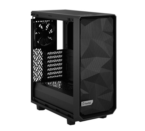 Корпус ПК без блока питания/ Case Fractal Design Meshify 2 Compact TG Light Tint, Midi-Tower, 1x120mm + 2x140mm, 2xUSB-A 3.2 + 1xUSB 3.2 Type-C ATX, mATX, mITX Black