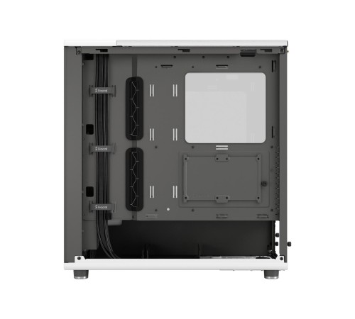 Корпус ПК без блока питания/ Case Fractal Design North TG Clear Tint, Midi-Tower, 2x140mm, 2xUSB-A 3.2 + 1xUSB 3.2 Type-C ATX, mATX, mITX Wood panel, Chalk White