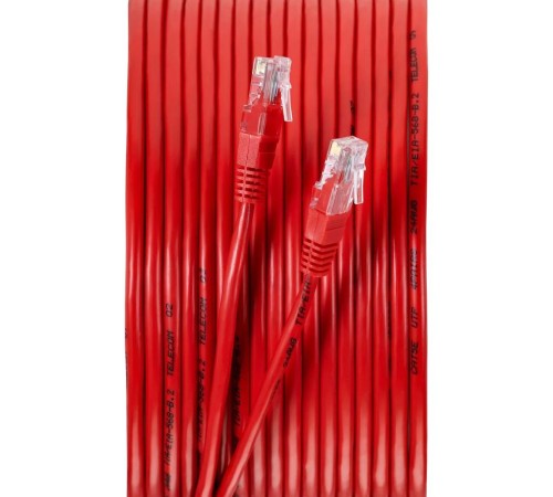 Патчкорд/ Патчкорд литой "Telecom" UTP кат.5е 5,0м красный