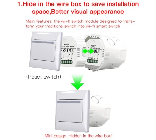 Реле MOES Wi-Fi+RF Switch Module (Вскрытая упаковка) Реле MOES Wi-Fi+RF Switch Module (Вскрытая упаковка)
