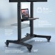 ONKRON мобильная стойка для ТВ 50"-100", макс 120кг, наклонная, чёрная TS1991
