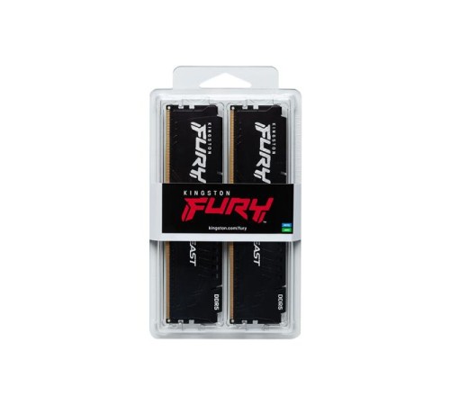 Оперативная память Kingston 64GB 5200MT/s DDR5 CL40 DIMM (Kit of 2) FURY Beast Black XMP