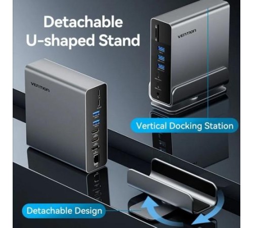 Мультифункциональная док-станция Vention USB Type C 15 в 1 Мультифункциональная док-станция Vention USB Type C 15 в 1