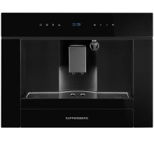 Автоматическая кофемашина Kuppersberg/ Автоматическая кофемашина, коллекция High-Tech,управление сенсорное,максимальное давление 20 бар,емкость для воды 1.8л, есть капучинатор,приготовление кофе автоматическое, материал панели стекло,цвет черный