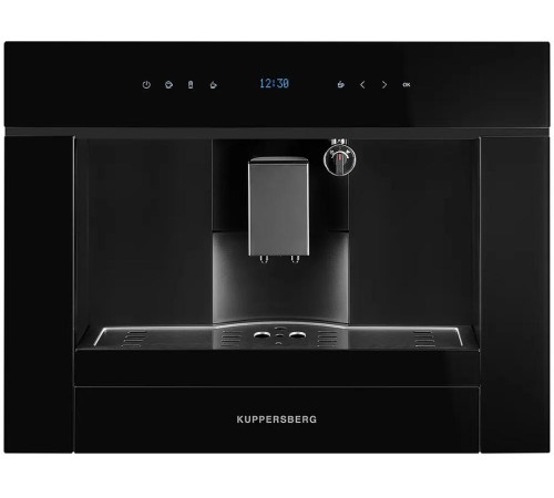 Автоматическая кофемашина Kuppersberg/ Автоматическая кофемашина, коллекция High-Tech,управление сенсорное,максимальное давление 20 бар,емкость для воды 1.8л, есть капучинатор,приготовление кофе автоматическое, материал панели стекло,цвет черный Автоматическая кофемашина Kuppersberg/ Автоматическая кофемашина, коллекция High-Tech,управление сенсорное,максимальное давление 20 бар,емкость для воды 1.8л, есть капучинатор,приготовление кофе автоматическое, материал панели стекло,цвет черный