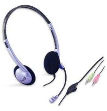 Гарнитура Genius HS-04S, 1х mini jack 3.5mm, регулятор громкости на проводе, длина провода 2м