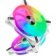 Кулер для корпуса/ Case Cooler Corsair iCUE QL140 RGB 140mm (140x140x25mm, 4-pin PWM, RGB, 50.2CFM, 26dBA, 1250RPM, White, 2pcs)