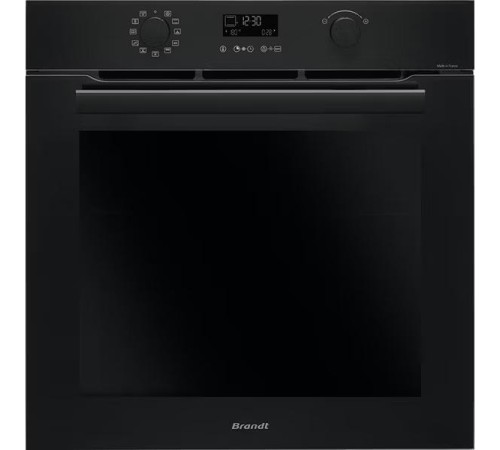 Встраиваемый духовой шкаф BRANDT 592x592x608 mm, 73 L, 10 cooking functions, hydrolysis cleaning, steaming, color: black