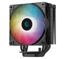 Кулер для процессора DEEPCOOL AG400 DIGITAL BK ARGB LGA1700/1200/115X/AM5/AM4 (9шт/кор, TDP 220W, PWM, ARGB Fan 120mm, 4 тепл. трубки, черный) RET (R-AG400-BKADMN-G-1)