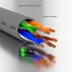 GCR Патч-корд прямой 11.0m UTP кат.5e, серый, позолоченные контакты, 24 AWG, литой, ethernet high speed 1 Гбит/с, RJ45, T568B, GCR-51514
