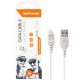 Кабель/ Кабель GoPower GP01L USB (m)-Lightning (m) 1.0м 2.4A ПВХ белый (1/800)