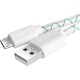 Greenconnect Кабель 2A 2.0m USB 2.0, AM/microB 5pin, бело-зеленый, белые коннекторы, 28/24 AWG, поддержка функции быстрой зарядки, морозостойкий