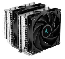 Кулер для процессора DEEPCOOL AG620 LGA20XX/1700/1200/115X/AM5/AM4 (9шт/кор, TDP 260W, PWM, DUAL Fan 120mm, 6 тепл. Трубок) RET (R-AG620-BKNNMN-G-1)