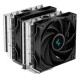 Кулер для процессора DEEPCOOL AG620 LGA20XX/1700/1200/115X/AM5/AM4 (9шт/кор, TDP 260W, PWM, DUAL Fan 120mm, 6 тепл. Трубок) RET (R-AG620-BKNNMN-G-1)