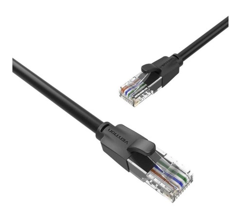 Патч-корд Vention прямой UTP cat.6, RJ45 - 15м. Черный