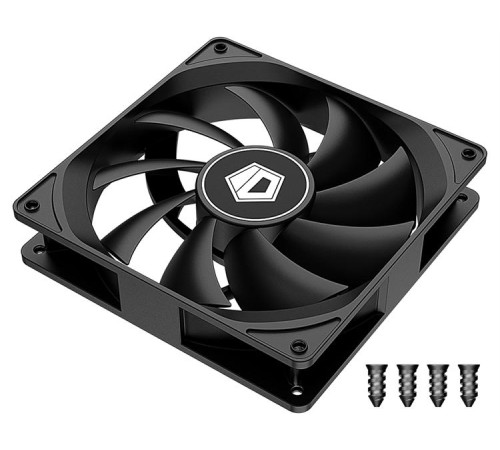 Вентилятор для корпуса ID-COOLING FL-12025K 120x120x25мм (80шт./кор, 3pin, черный, 1250об/мин, супертихий) BOX