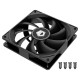 Вентилятор для корпуса ID-COOLING FL-12025K 120x120x25мм (80шт./кор, 3pin, черный, 1250об/мин, супертихий) BOX