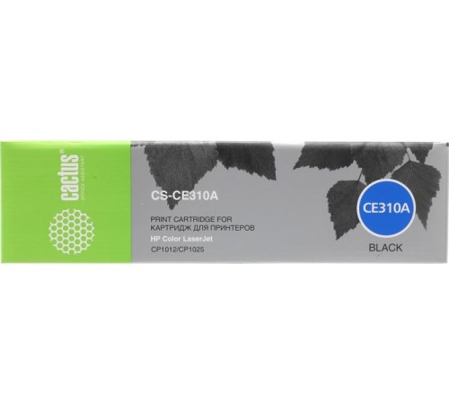 -/ Картридж лазерный Cactus CS-CE310A CE310A черный (1200стр.) для HP CLJ CP1012/CP1025