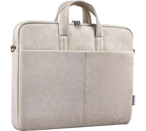 Defender Сумка для ноутбука Solid 15.6" PU кожа, бежевый, карман