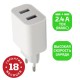 Сетевое З/У GoPower GP2U 2USB 2.4A 12W белый (1/108)