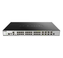Коммутатор/ DGS-3630-28TC/A1ASI,DGS-3630-28TC/*SI Managed L3 Stackable Switch 20x1000Base-T, 4x10GBase-X SFP+, 4xCombo 1000Base-T/SFP, Surge 6KV, CLI, 1000Base-T Management, RJ45 Console, mini-USB Console, USB, RPS, Alarm RJ-45, Dying Gasp, Standard Image