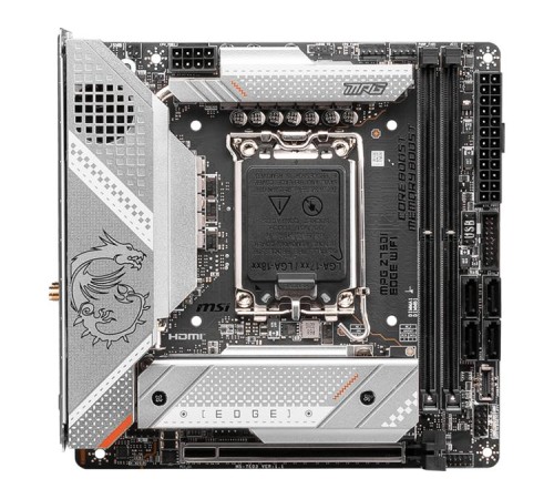 Материнская плата MSI MPG Z790I EDGE WIFI LGA1700,2DDR5,1PCI-Ex16,3M.2,4SATA3,2USB3.2Gen2x2, 2USB3.2