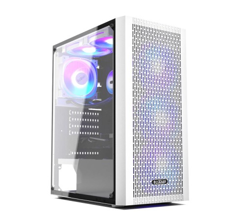 Корпус без блока питания/ Case PCCooler MA100 MESH WH, Midi-Tower, TG, Mesh, 3x120mm ARGB, 1xUSB-A 3.0 + 2xUSB-A 2.0, ATX, mATX, mITX White Корпус без блока питания/ Case PCCooler MA100 MESH WH, Midi-Tower, TG, Mesh, 3x120mm ARGB, 1xUSB-A 3.0 + 2xUSB-A 2.0, ATX, mATX, mITX White
