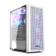 Корпус без блока питания/ Case PCCooler MA100 MESH WH, Midi-Tower, TG, Mesh, 3x120mm ARGB, 1xUSB-A 3.0 + 2xUSB-A 2.0, ATX, mATX, mITX White