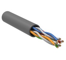 кабель Каб. в. п. U/UTP кат. 5E 4 пары PVC 1м сер. GENERICA