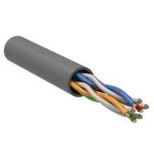 кабель Каб. в. п. U/UTP кат. 5E 4 пары PVC 1м сер. GENERICA