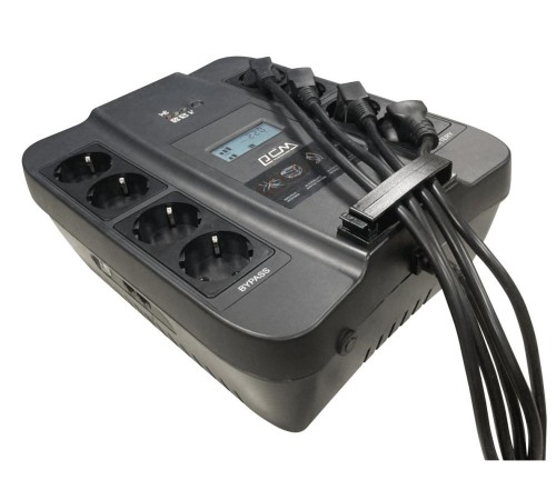ИБП Powercom SPD-550U LCD USB, ID(1456259), 550VA/330W, Линейно-интерактивный, аппроксимированная синусоида, USB, 4xEURO(bat) 4xEURO(protect), LCD, RJ45/11, USB ЗУ