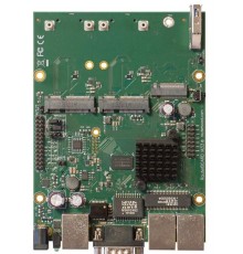 Материнская плата MikroTik RouterBOARD M33G with Dual Core 880MHz CPU, 256MB RAM, 3x Gbit LAN, 2x miniPCI-e, 2x SIM slots, USB, microSD slot, M.2 slot, RouterOS L4