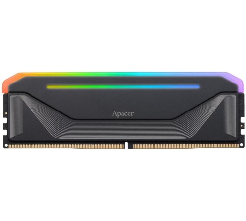 Оперативная память Apacer  DDR5  16GB  5200MHz DIMM NOX RGB Black Gaming Memory (PC5-41600) CL40 1.25V (Retail) 2048*8  Heat Sink (Retail) 3 years (AH5U16G52C522NBAA-1)