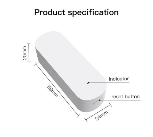 Датчик вибрации MOES ZigBee Vibration Sensor , AAA 2шт х 1.5 V