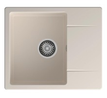 Кухонная мойка GRANFEST GRANFEST Мойка URBAN 258L  1-чаша+крыло 580*490мм, монтаж: врезной, материал: кварц, цвет: белый