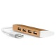 Greenconnect USB 2.0 Разветвитель GCR-UH214BR на 4 порта 0,15m , Bronze